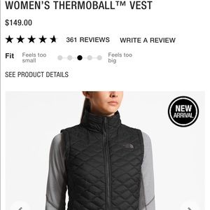 North Face thermoball vest